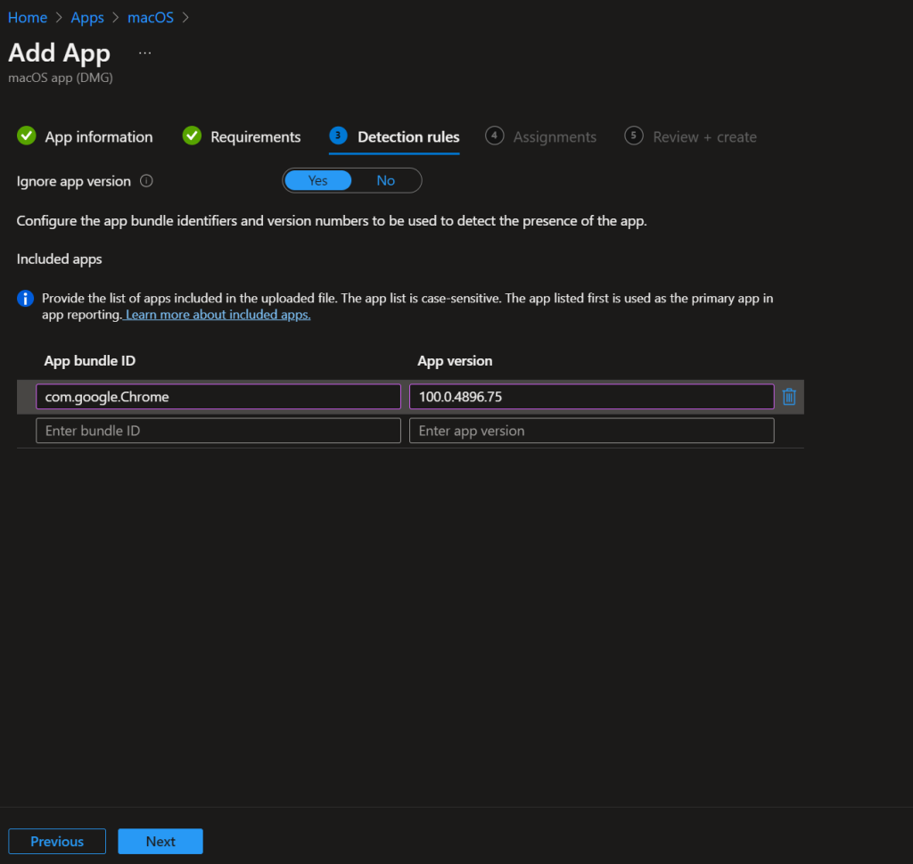Enter CFBundleIdentifier and CFBundleShortVersionString
